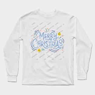 Merry Christmas original artwork by MONOTASK Long Sleeve T-Shirt